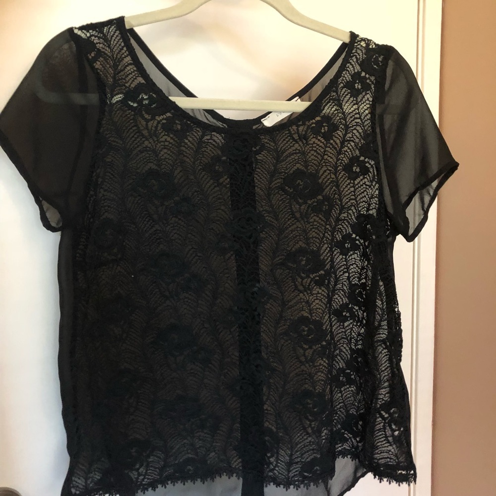 🌸Lush Button Down Lace Top